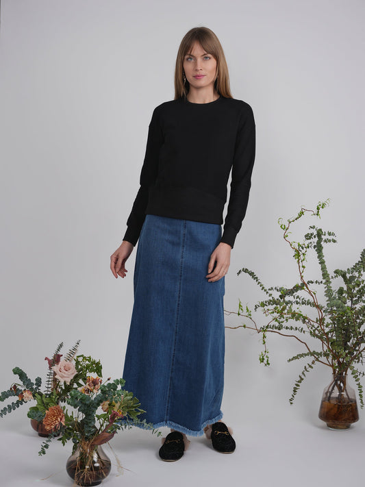 Combo Ribbed Sweatshirt