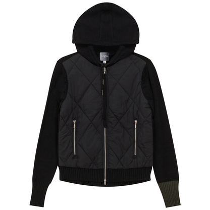 Quilted Bomber Jacket Combo Black Olive