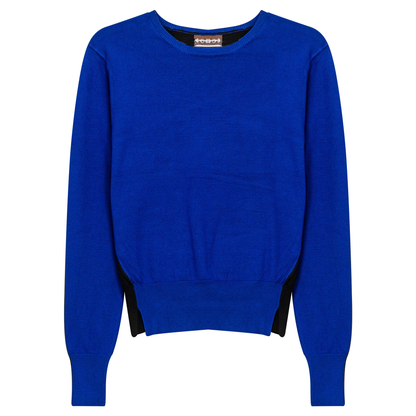 2 Tone Knit Sweater Sapphire