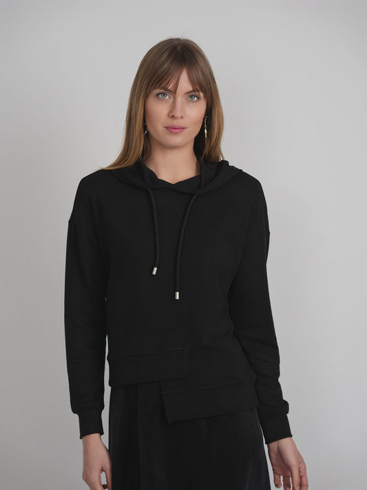 Asymmetrical French Fleece Hoodie