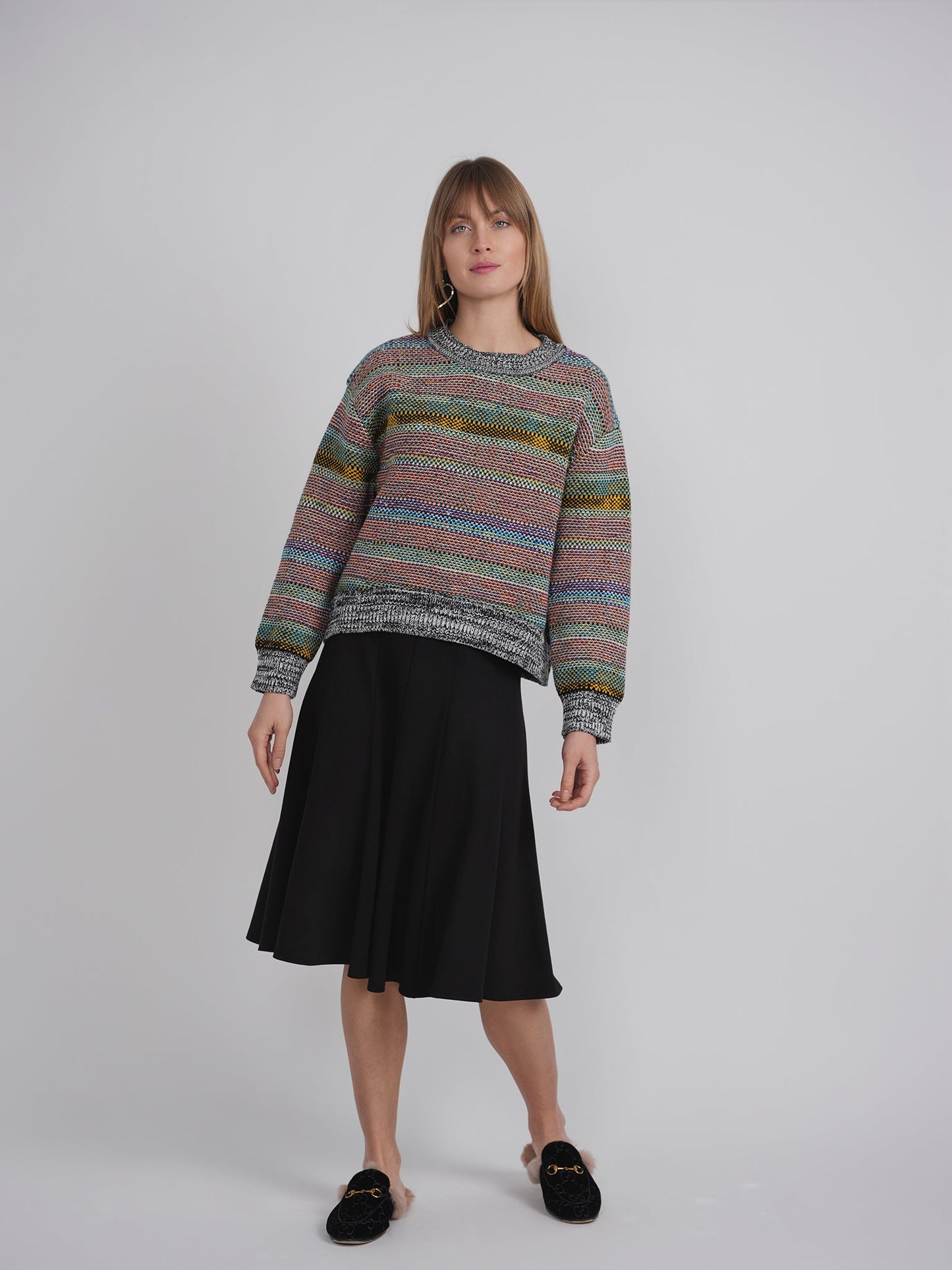 Melange Knit Sweater