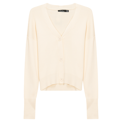 Cropped Drop Shoulder Sweater Cream