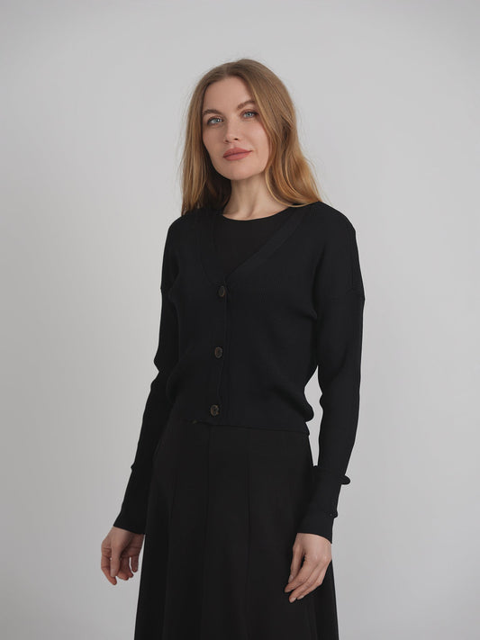 Cropped Drop Shoulder Sweater