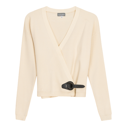 Wrap Knit Cardigan Cream