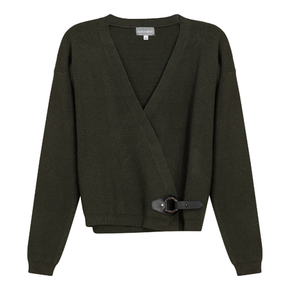Wrap Knit Cardigan Olive