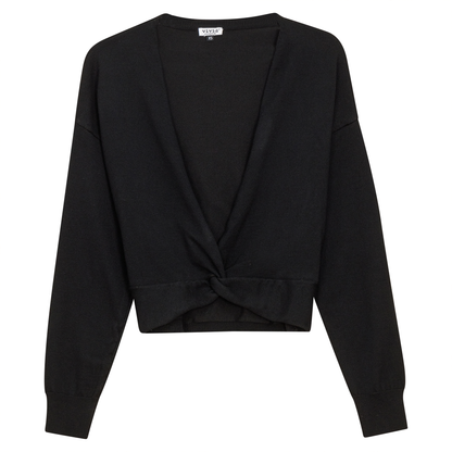 Ladies Knit Knot Bolero Black