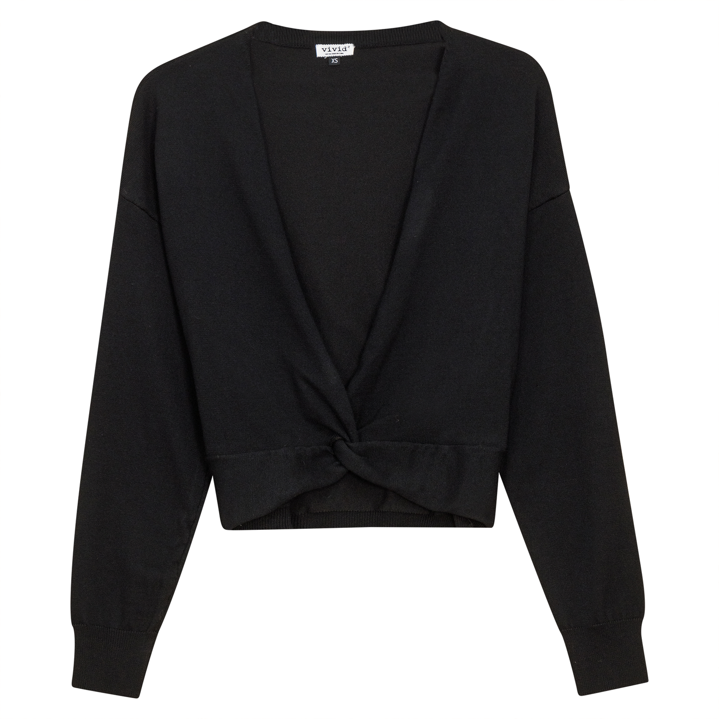 Ladies Knit Knot Bolero Black