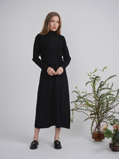 Cropped Knit Wrap Cardigan