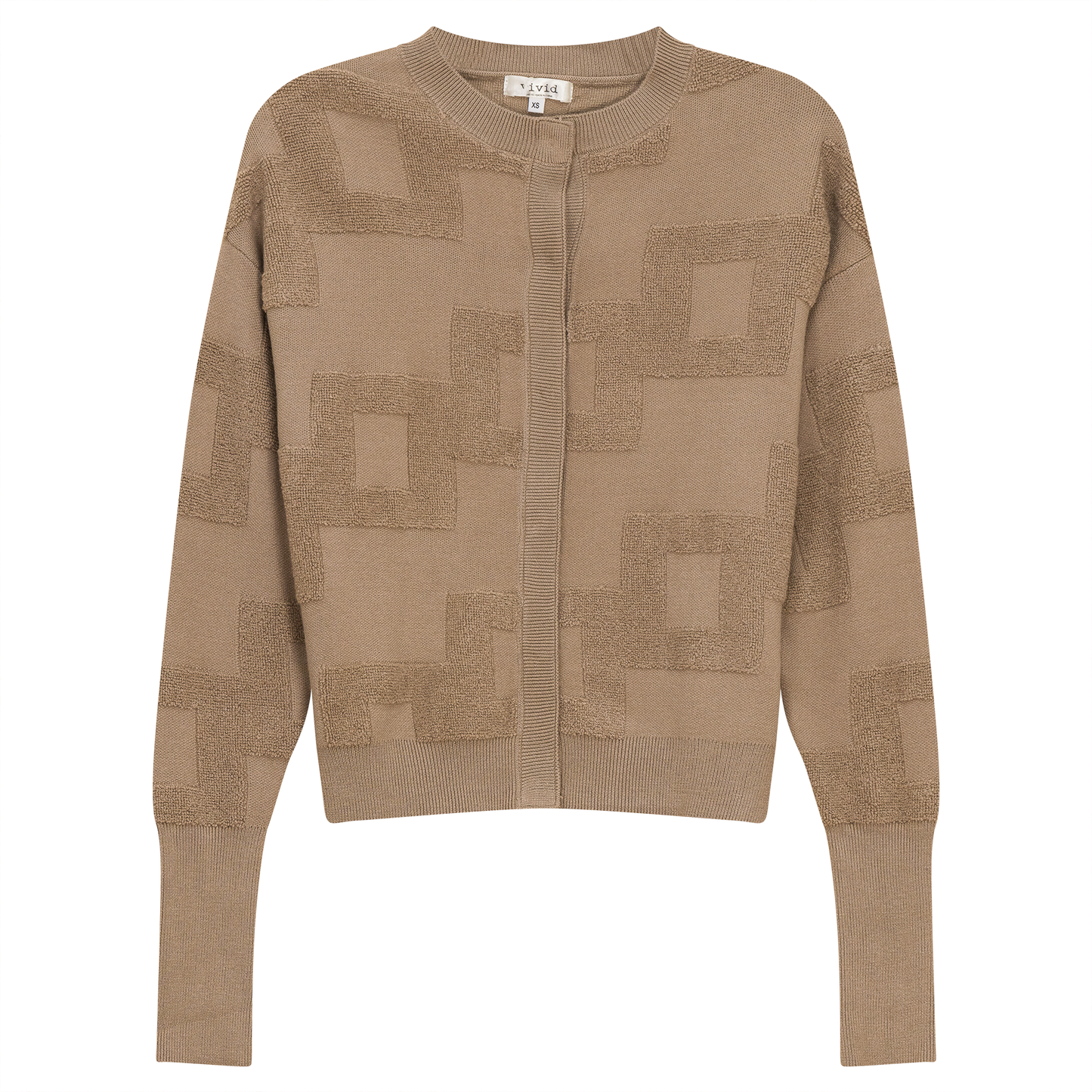 Textured Knit Cardigan Oatmeal