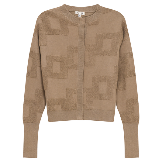 Textured Knit Cardigan Oatmeal