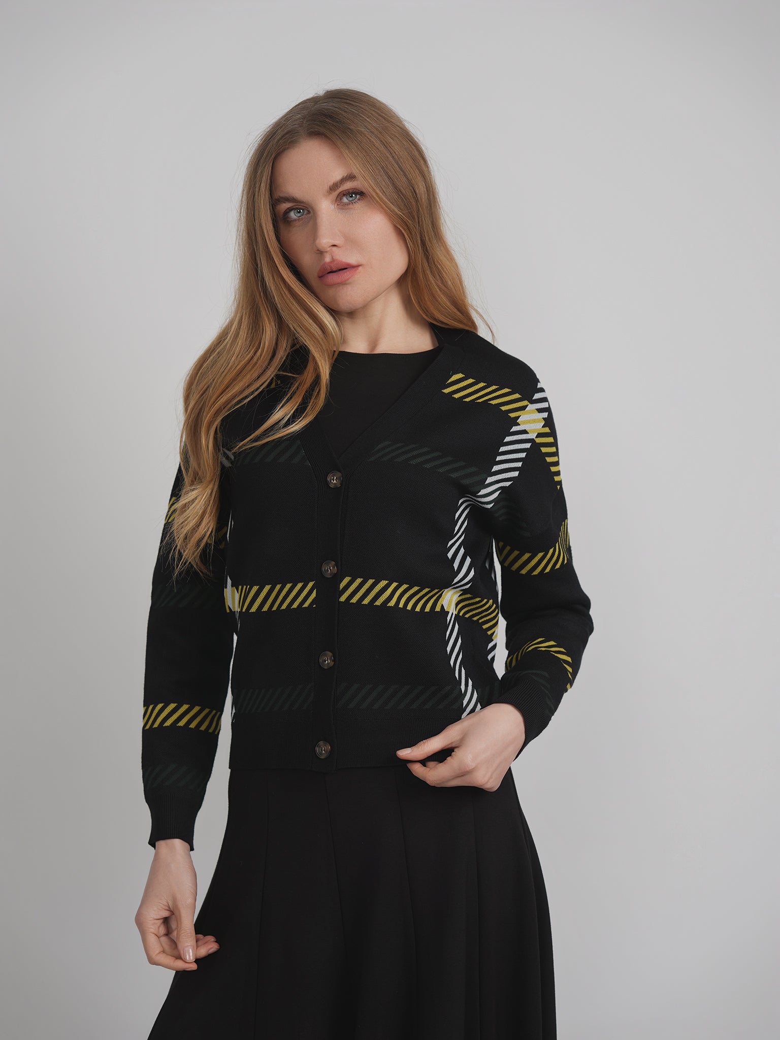 Printed Knit Cardigan