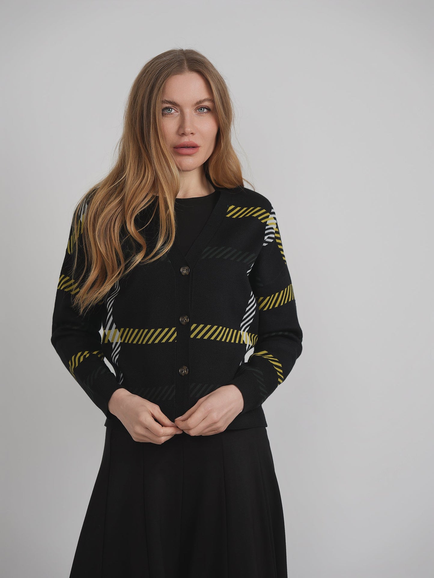 Printed Knit Cardigan