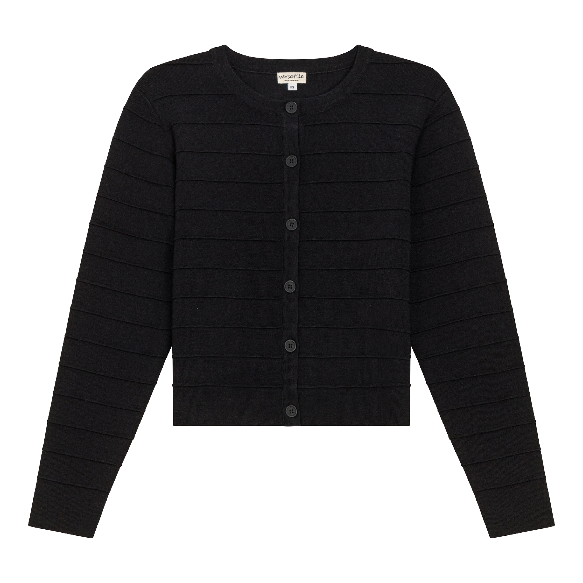 Ribbed Knit Cropped Cardigan