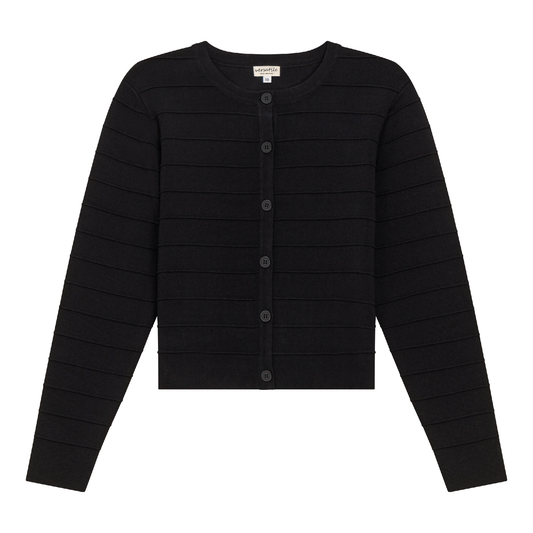 Ribbed Knit Cropped Cardigan