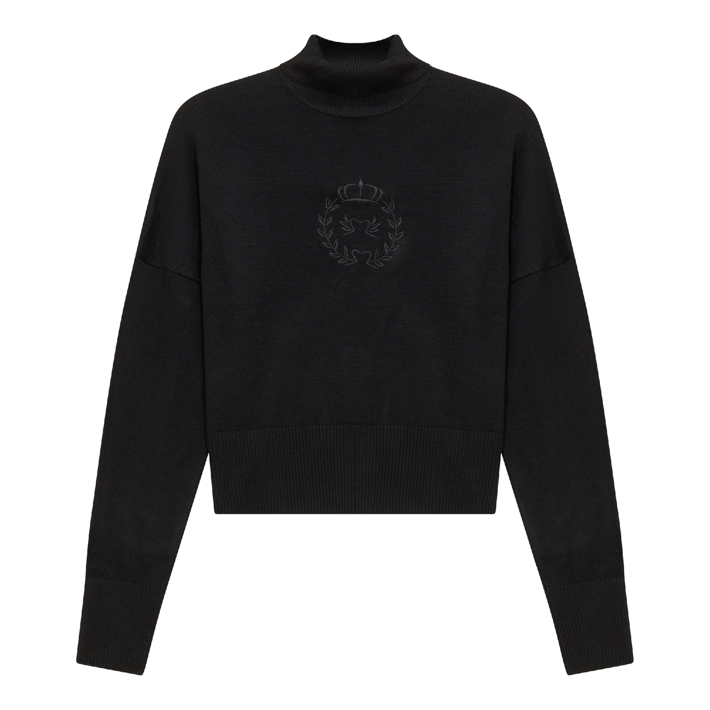 Cropped Knit Turtle Neck