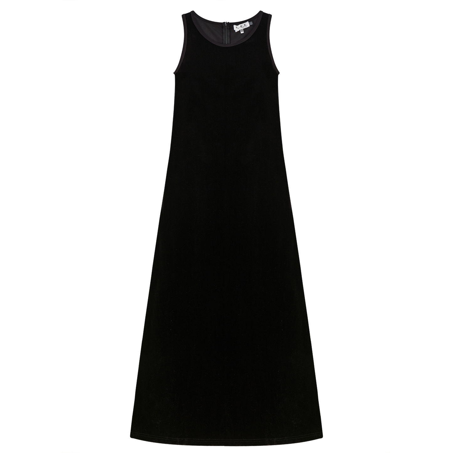 Slinky Velour Maxi A Line Jumper Black