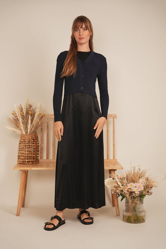 Cropped Ribbed Cardigan