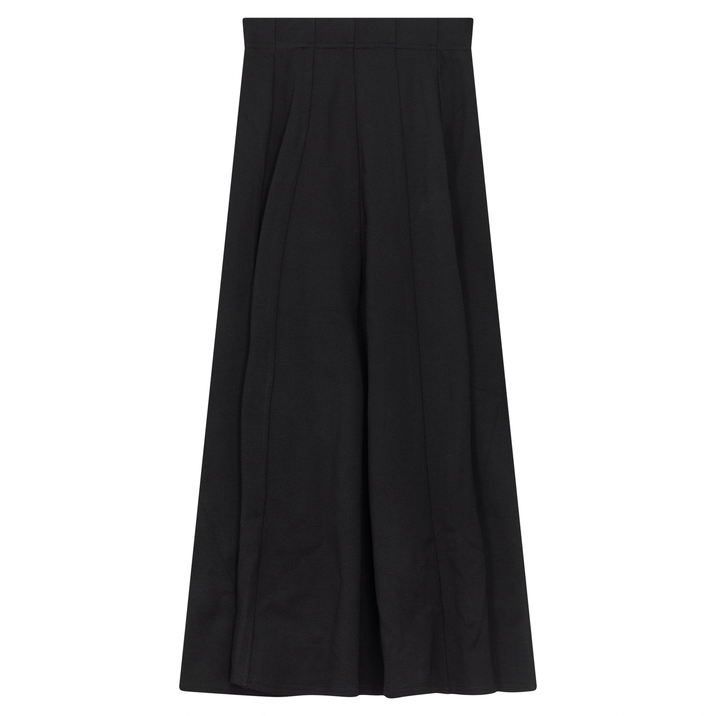 Midi Panel Ponte Skirt Black