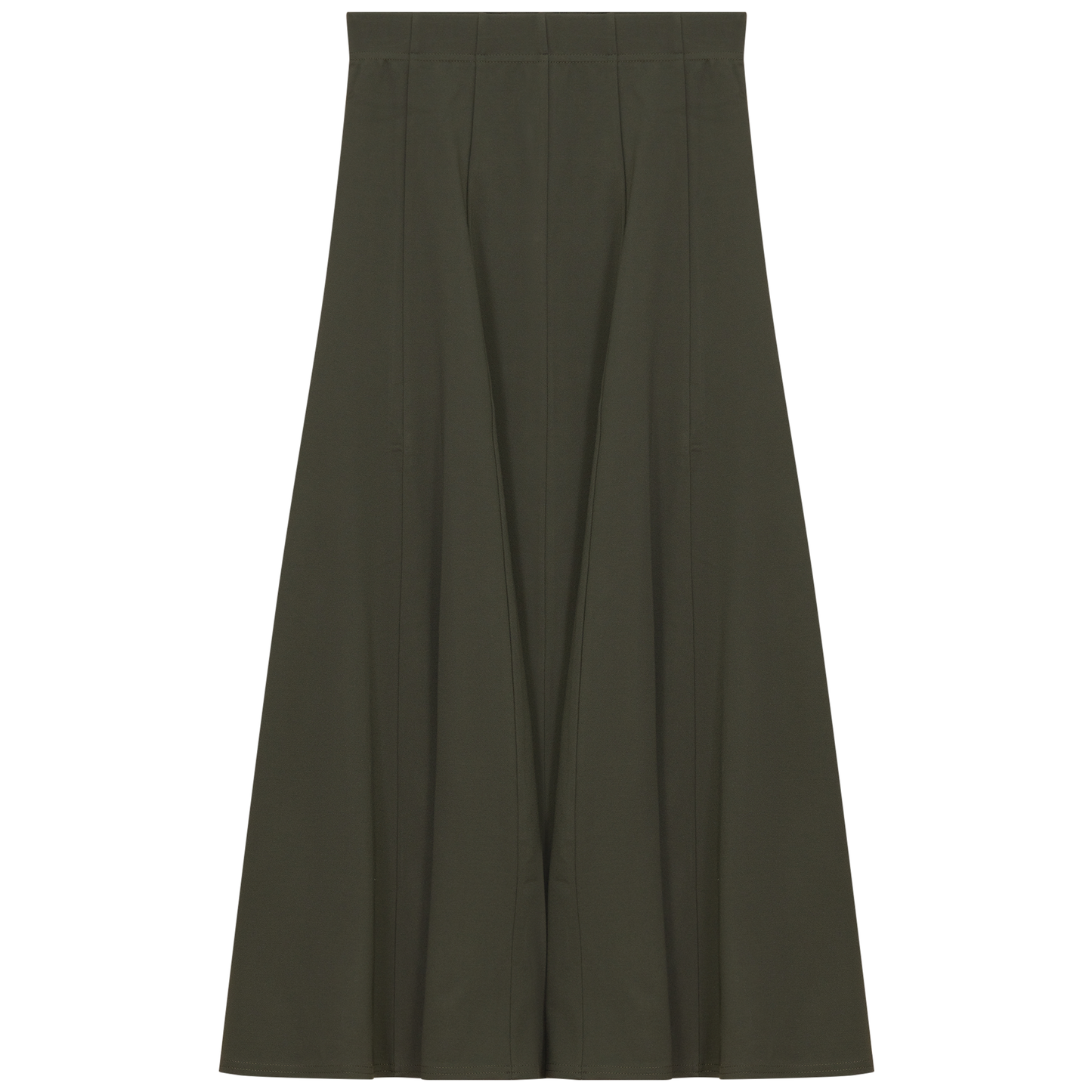 Midi Panel Ponte Skirt Dark Olive