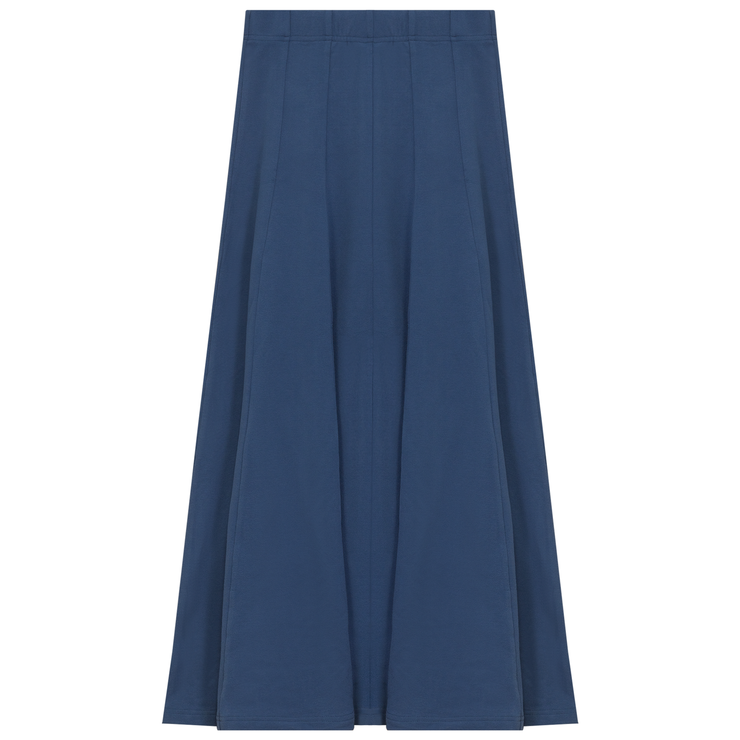 Paneled Midi Fleece Sweater Skirt Dark Denim