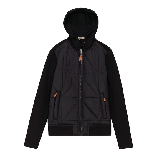 Quilted Hoodie Black
