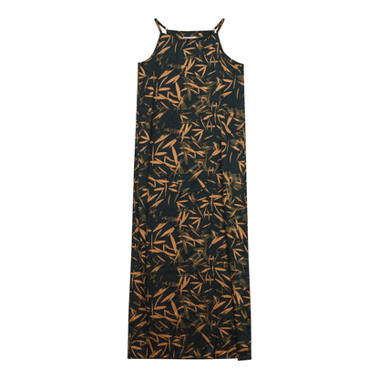 Printed Satin Maxi Jumper Teal Copper