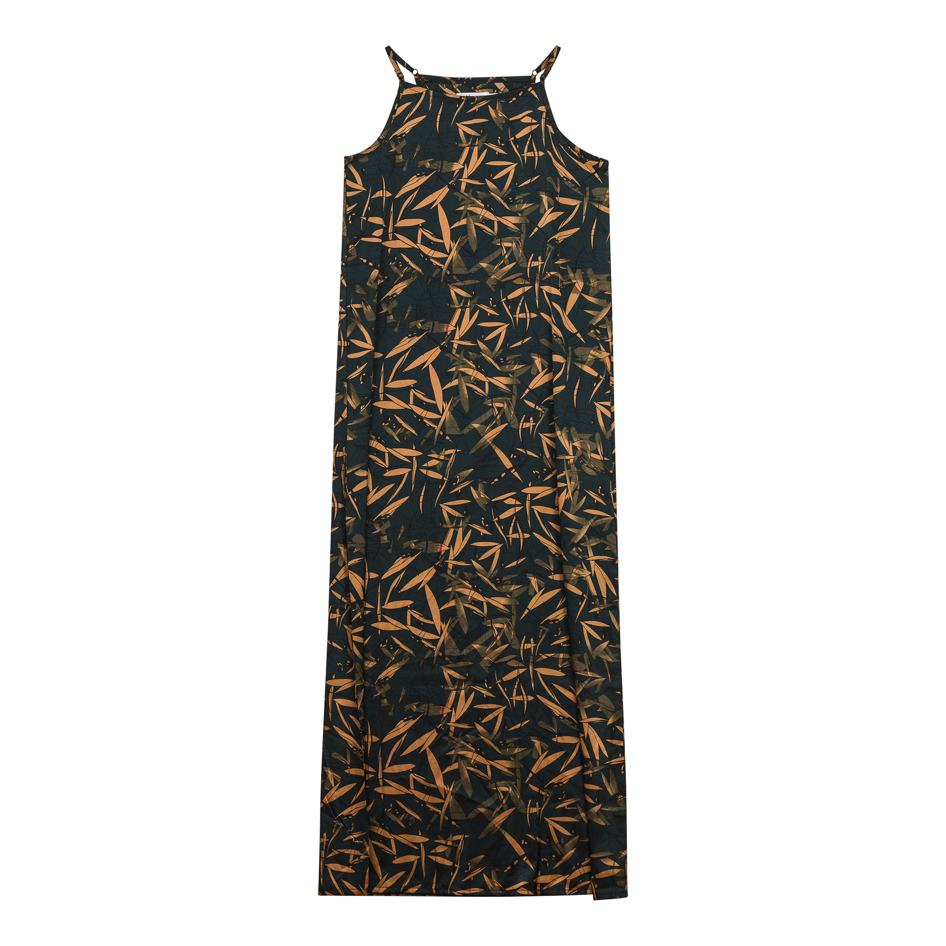Printed Satin Maxi Jumper Teal Copper