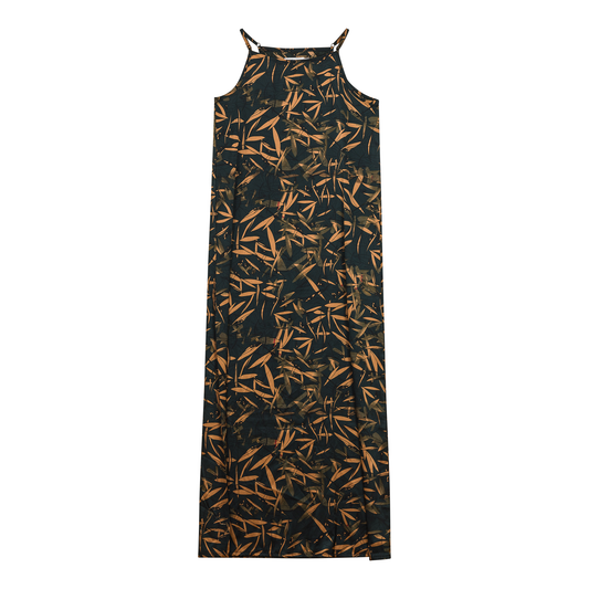 Printed Satin Maxi Jumper Teal Copper