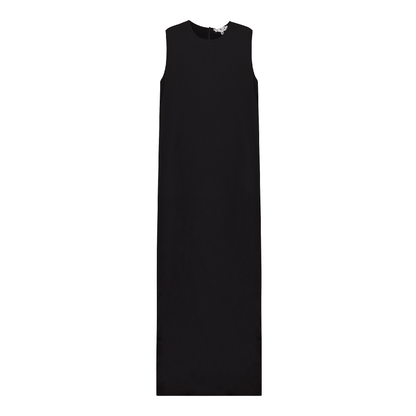 Satin Maxi Jumper Black