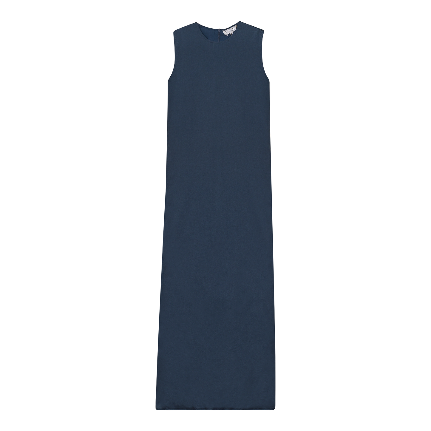 Satin Maxi Jumper Steel Blue
