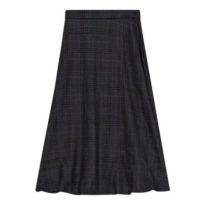 Waist A Line Midi Plaid Skirt