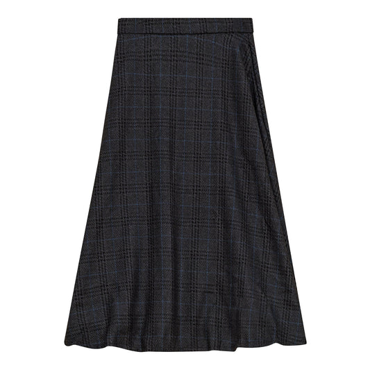 Waist A Line Midi Plaid Skirt