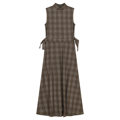 Plaid Belt Jumper Black Rust