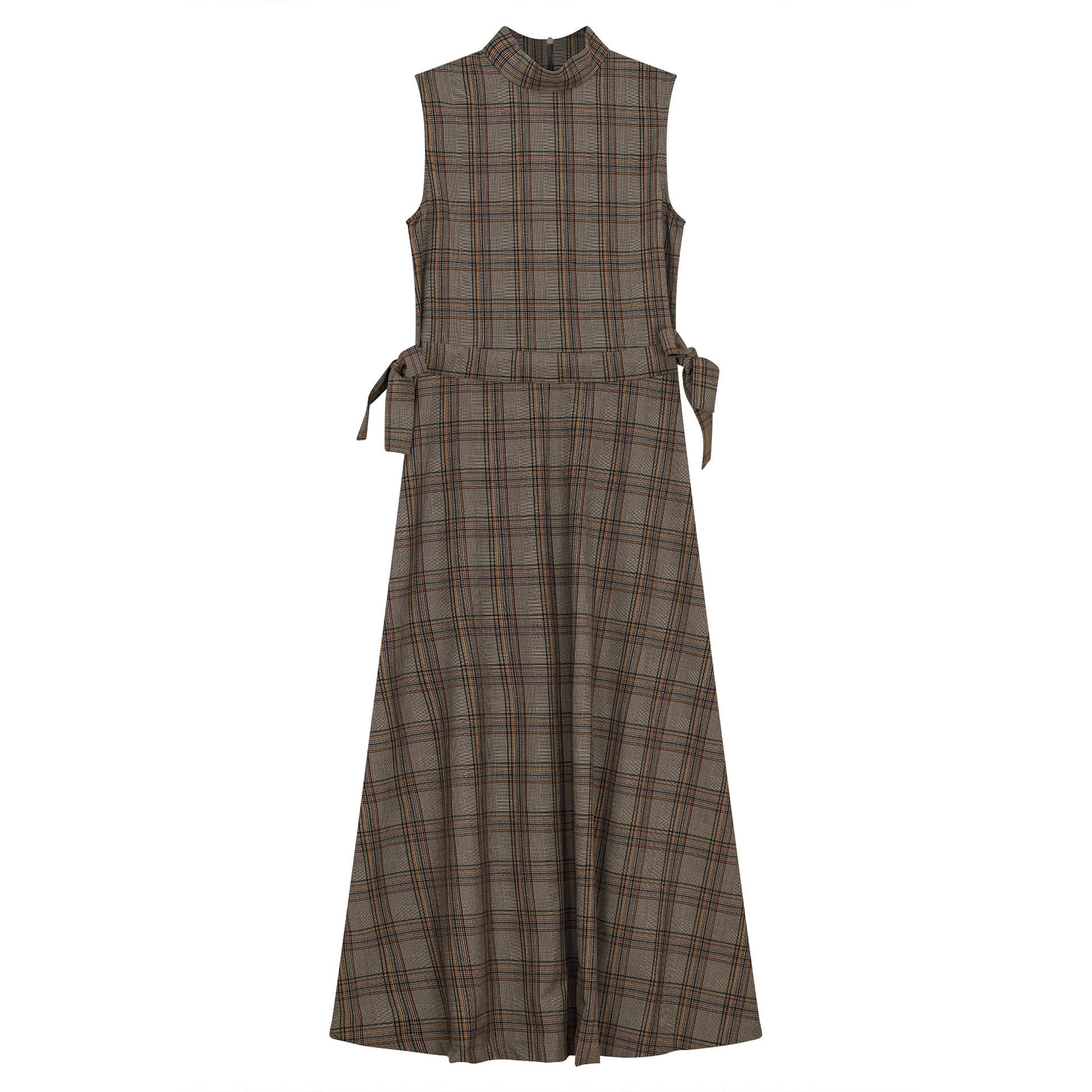 Plaid Belt Jumper Black Rust