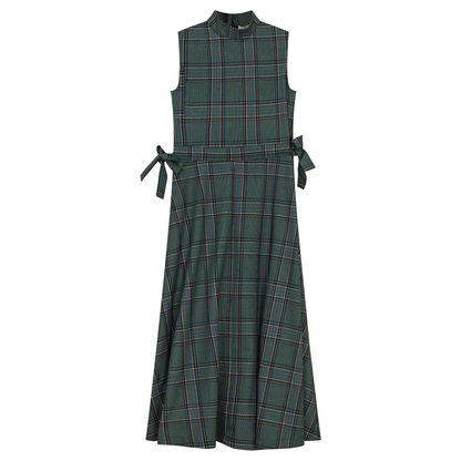 Plaid Belt Jumper Green Black
