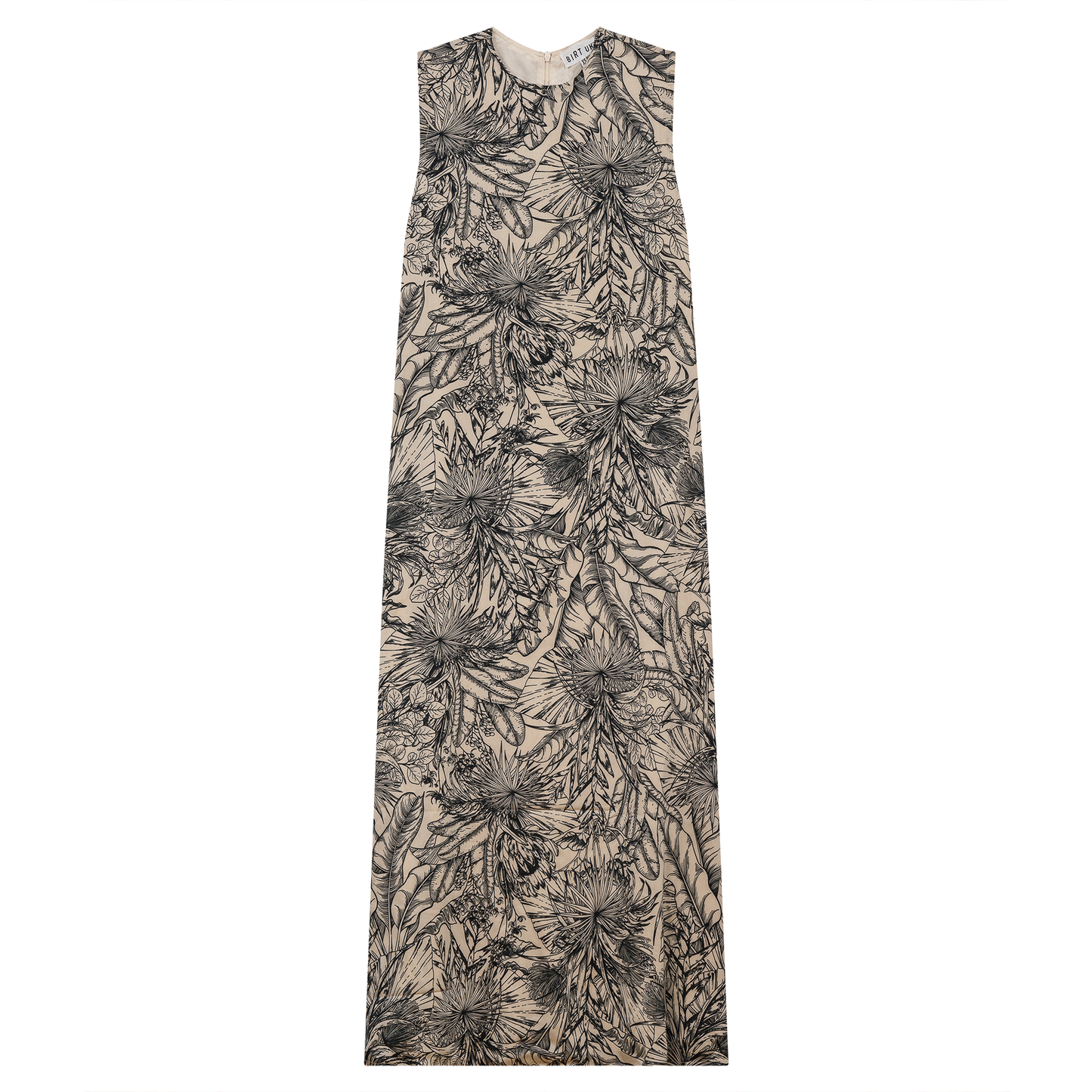 Printed Satin A Line Jumper Black Stone