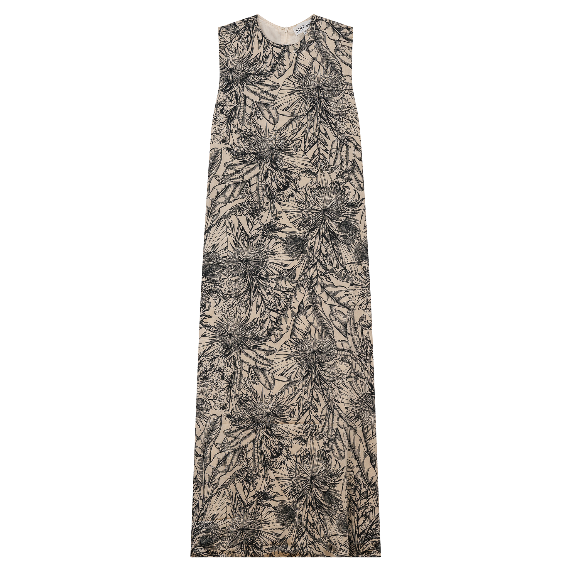 Printed Satin A Line Jumper Black Stone