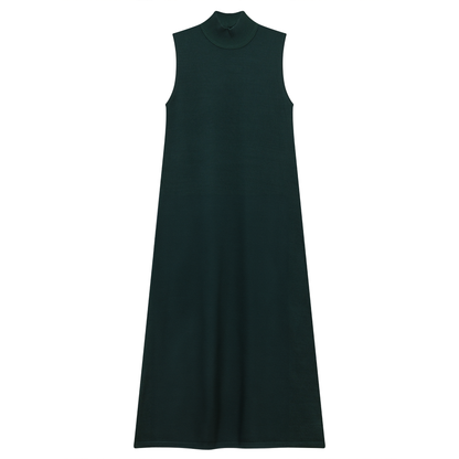 Knit Midi Mock A Line Jumper Deep Teal