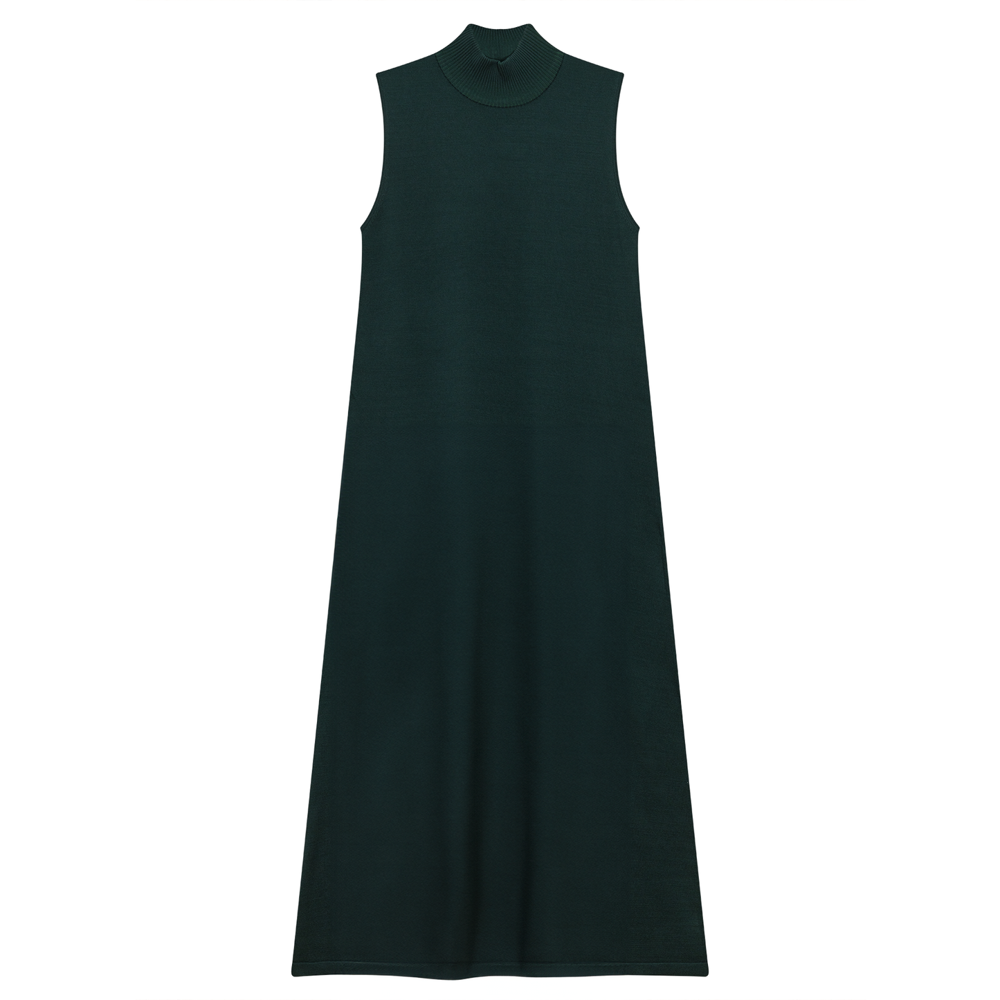 Knit Midi Mock A Line Jumper Deep Teal