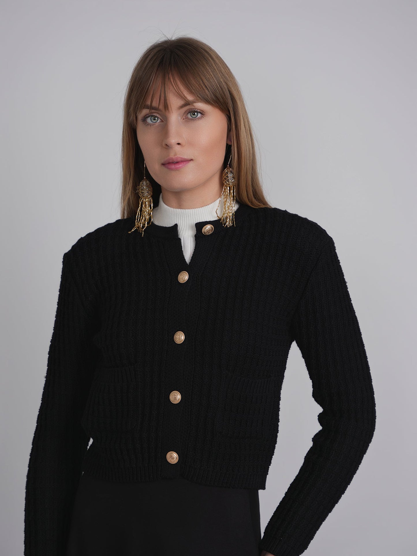 Crochet Knit Short Cardigan