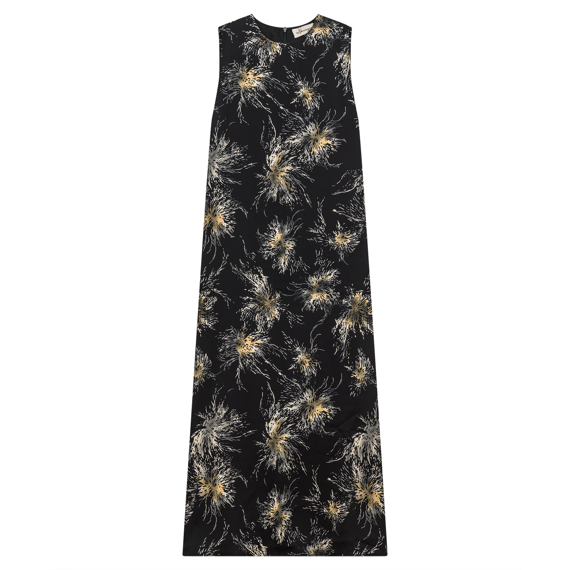 Printed Metalic Chiffon Jumper Black