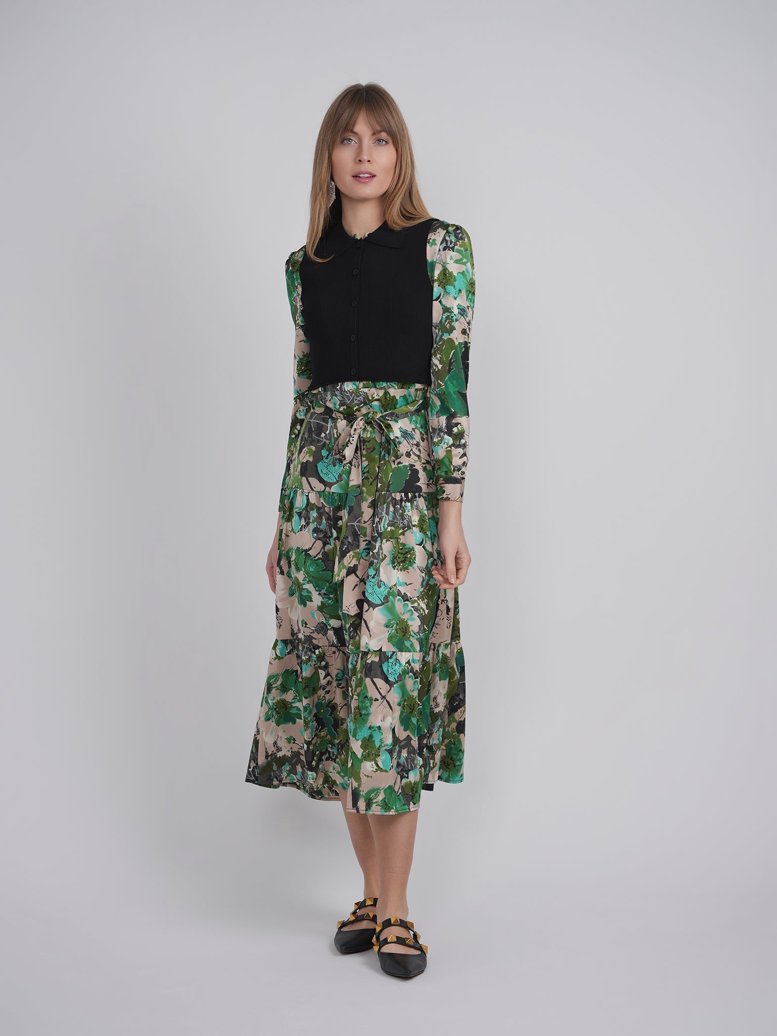 Cropped Midi Dress Set