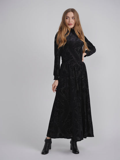 Burnout Velour A Line Skirt 2 PC Maxi Set