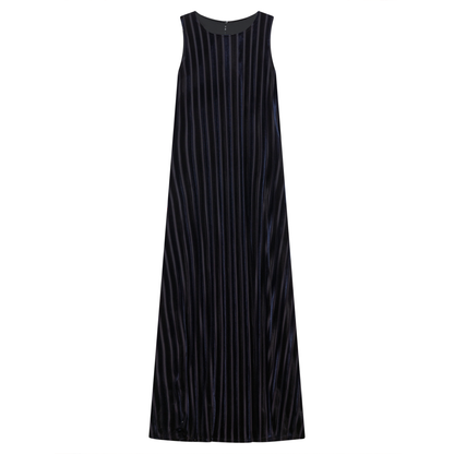 Maxi Striped Mesh Velour Combo Jumper Black Dark Navy