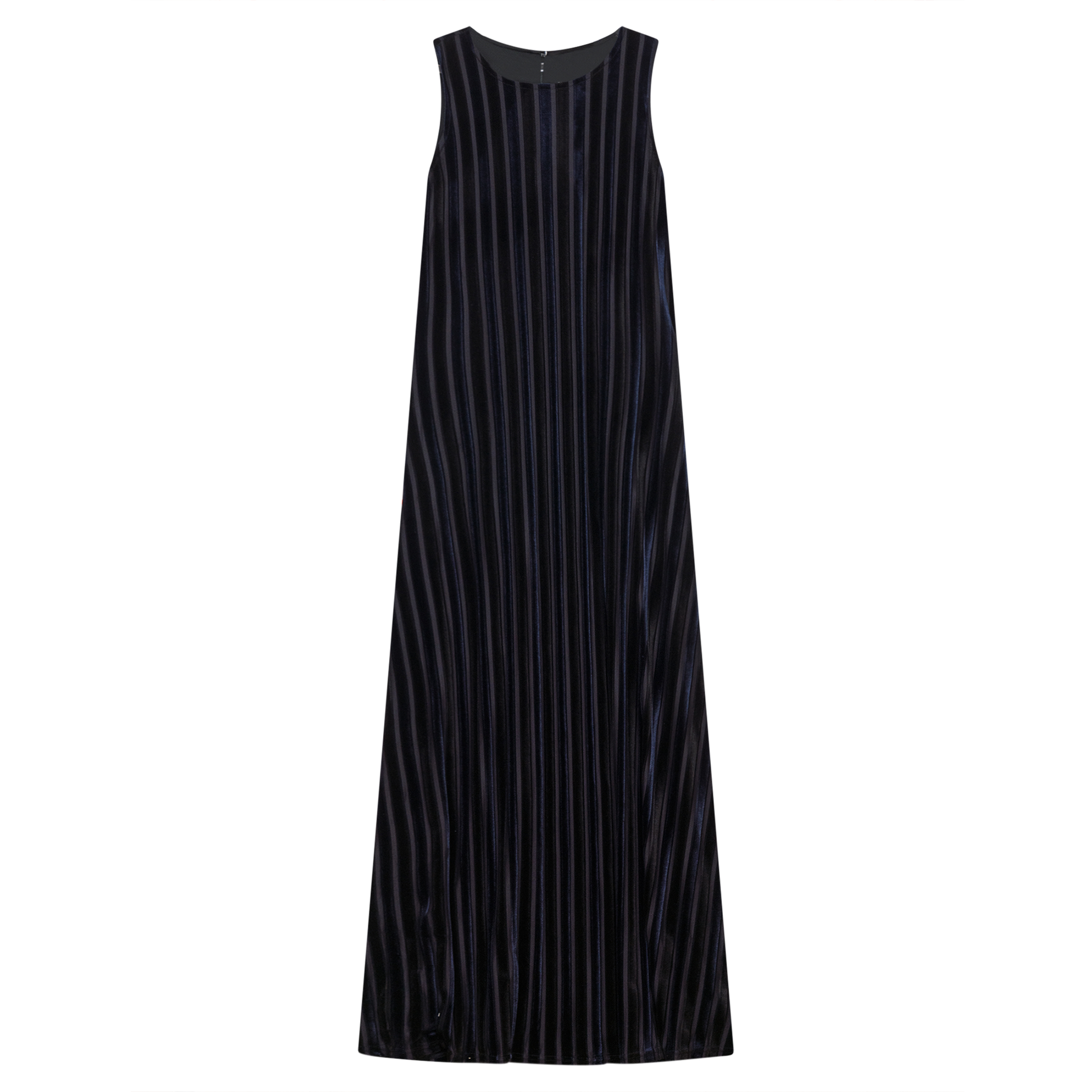 Maxi Striped Mesh Velour Combo Jumper Black Dark Navy