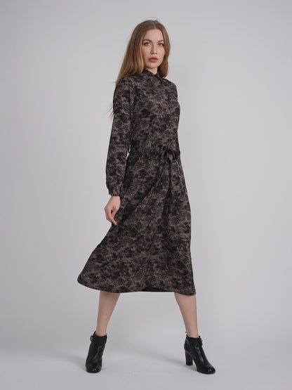 Midi Floral Shirt Dress