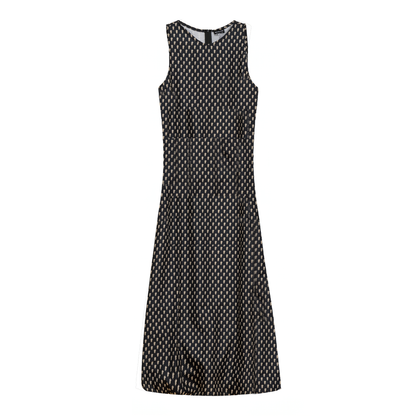 Printed Wooly Midi Jumper Black