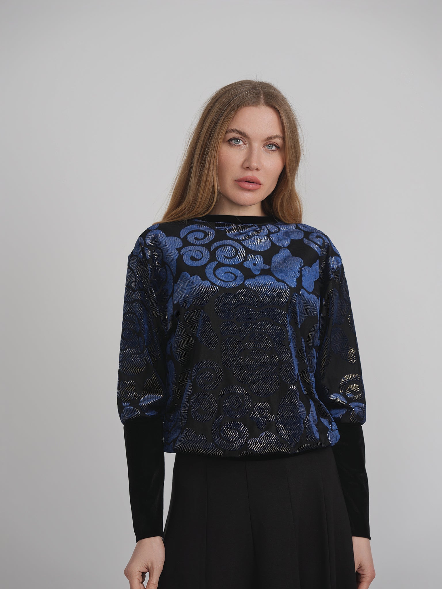 Flocked Velour Rib Bubble Top