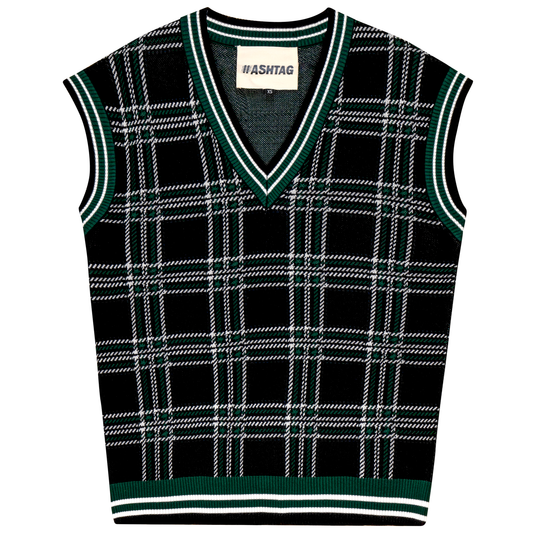 Plaid Knit Vest