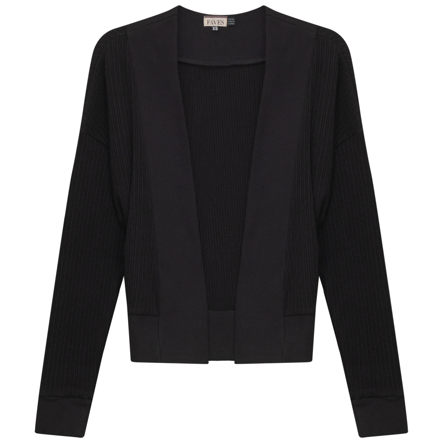 Cropped Cable Knit Bolero Black